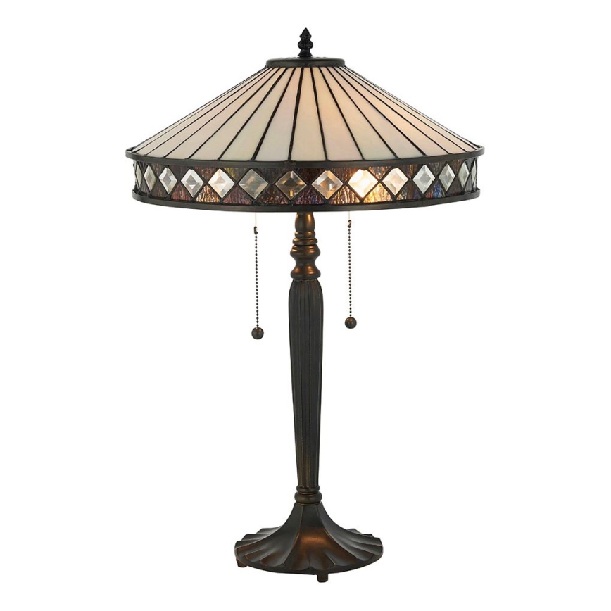 Endon 70935 - Lampa stołowa FARGO 2xE27/60W/230V śr. 41,5 cm
