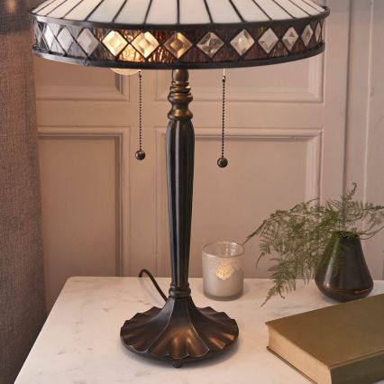 Endon 70935 - Lampa stołowa FARGO 2xE27/60W/230V śr. 41,5 cm