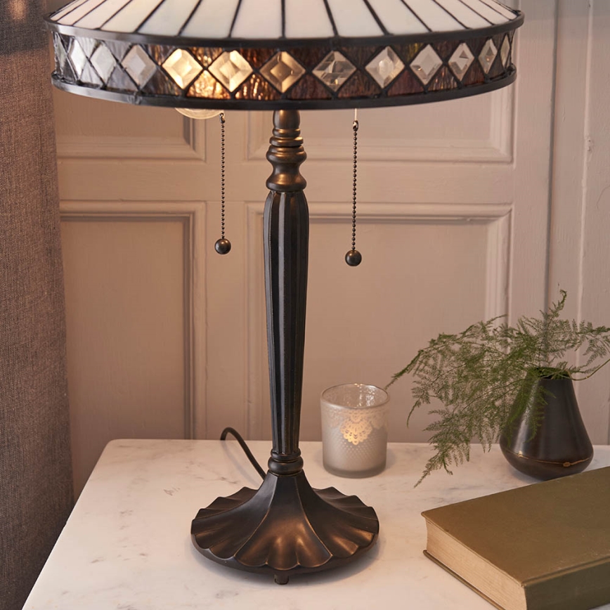Endon 70935 - Lampa stołowa FARGO 2xE27/60W/230V śr. 41,5 cm