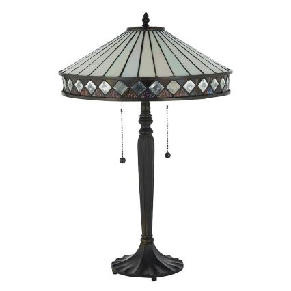 Endon 70935 - Lampa stołowa Tiffany FARGO 2xE27/60W/230V śr. 41,5 cm