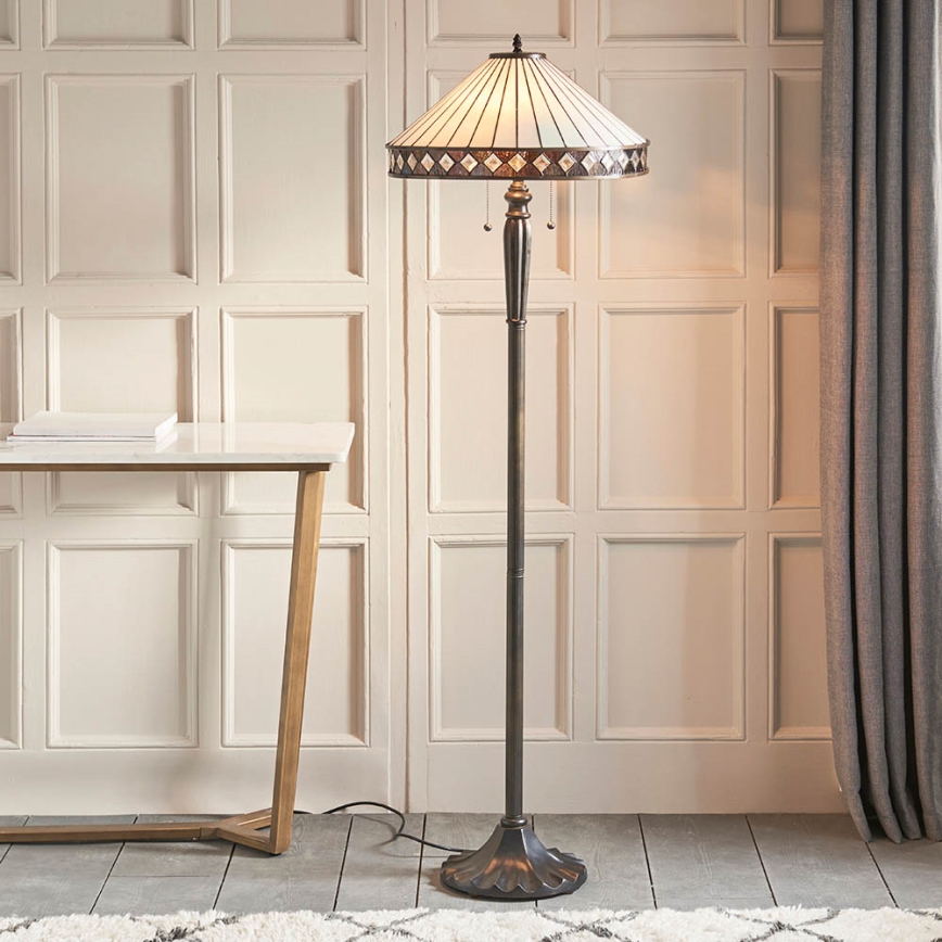 Endon 70936 - Lampa stojąca FARGO 2xE27/60W/230V Ø 50 cm