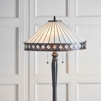 Endon 70936 - Lampa stojąca Tiffany FARGO 2xE27/60W/230V średnica 50 cm