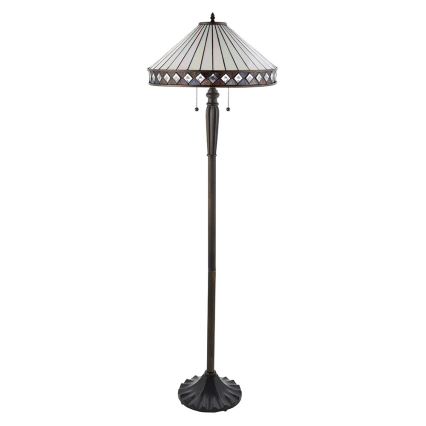 Endon 70936 - Lampa stojąca Tiffany FARGO 2xE27/60W/230V średnica 50 cm