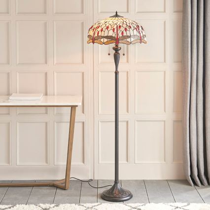 Endon 70940 - Lampa podłogowa DRAGONFLY 2xE27/60W/230V śr. 50 cm