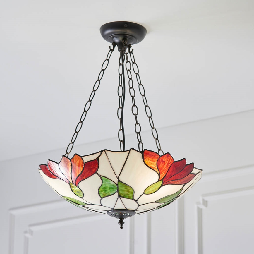 Endon 70946 - Żyrandol na łańcuchu BOTANICA 3xE27/60W/230V śr. 45 cm