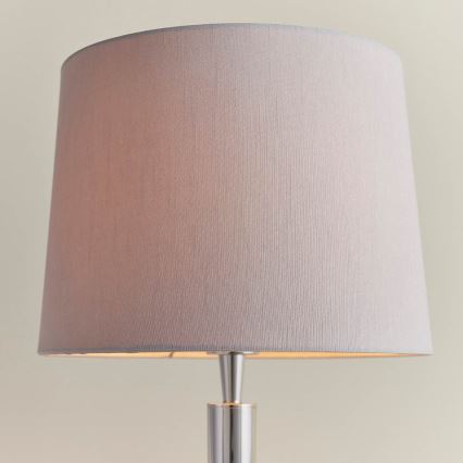 Endon 72175 - Lampa stołowa z portem USB SYON 1xE14/40W/230V chrom błyszczący/beżowy