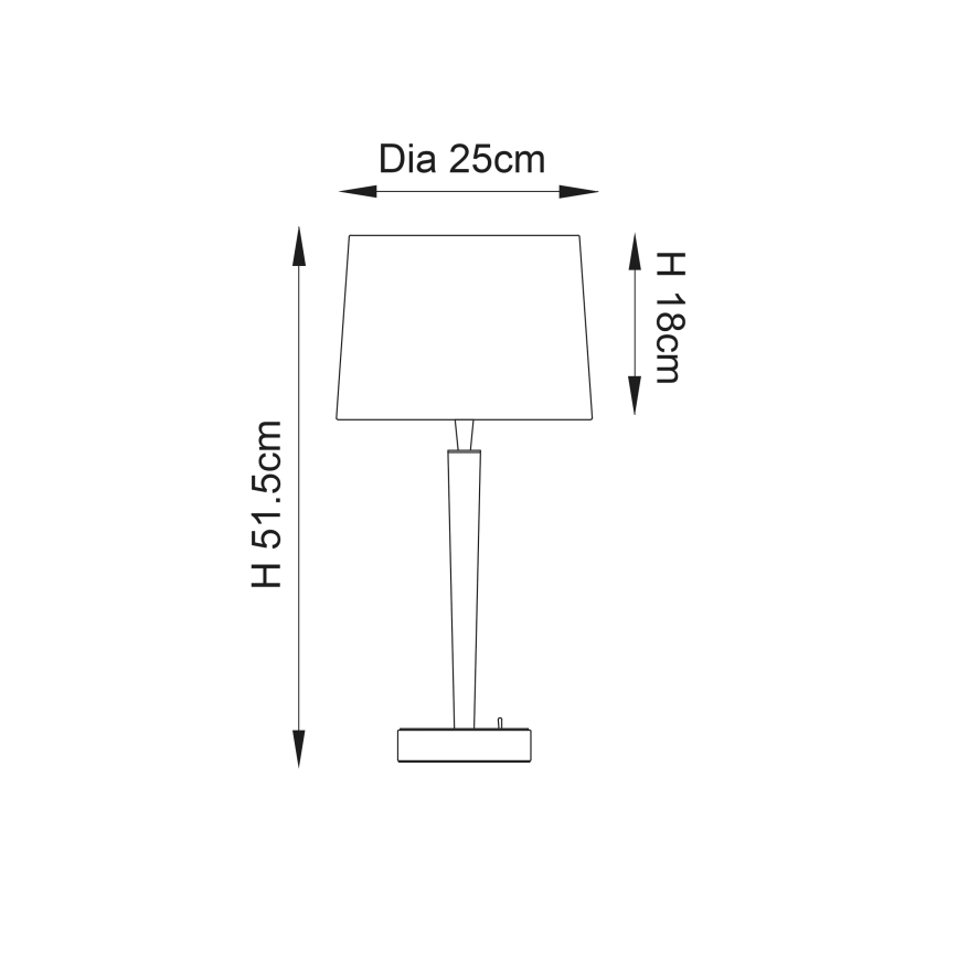 Endon 72175 - Lampa stołowa z portem USB SYON 1xE14/40W/230V chrom błyszczący/beżowy