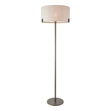 Endon 72634 - Lampa podłogowa HAYFIELD 1xE27/40W/230V brązowy/szary