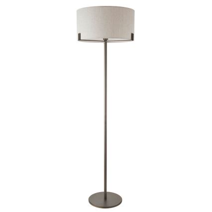 Endon 72634 - Lampa podłogowa HAYFIELD 1xE27/40W/230V brązowy/szary
