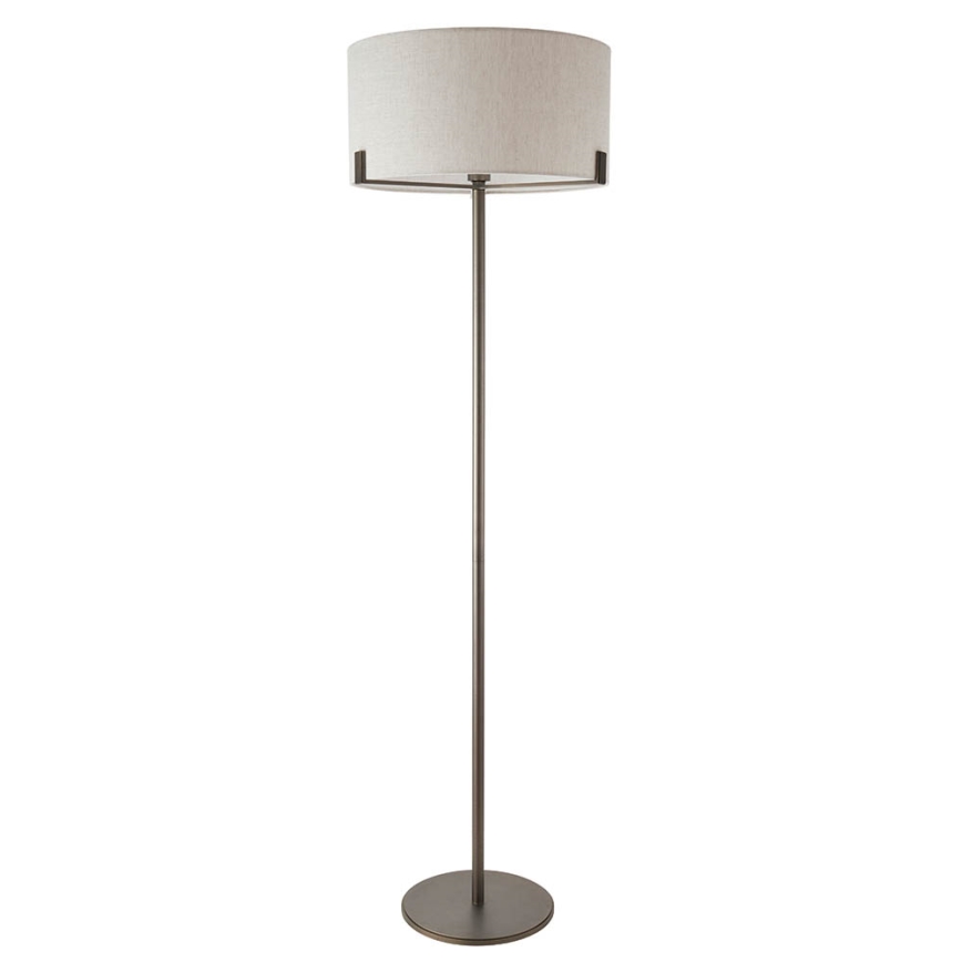 Endon 72634 - Lampa podłogowa HAYFIELD 1xE27/40W/230V brązowy/szary
