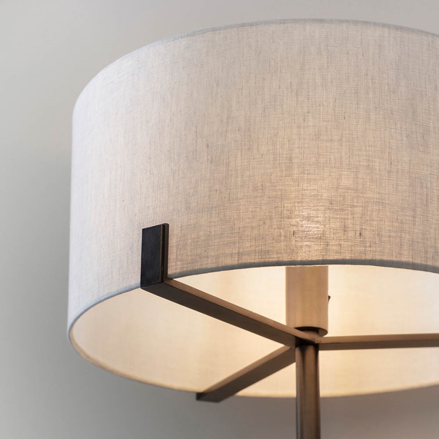 Endon 72634 - Lampa podłogowa HAYFIELD 1xE27/40W/230V brązowy/szary