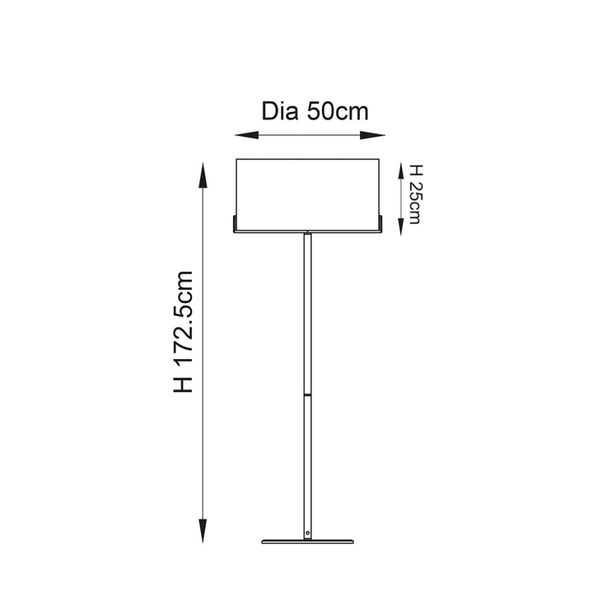 Endon 72634 - Lampa podłogowa HAYFIELD 1xE27/40W/230V brązowy/szary