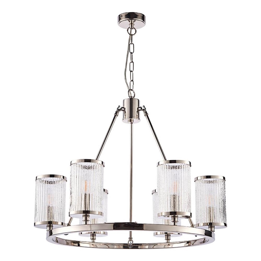 Endon 74128 - Żyrandol na łańcuchu EASTON 6xE14/6W/230V chrom błyszczący