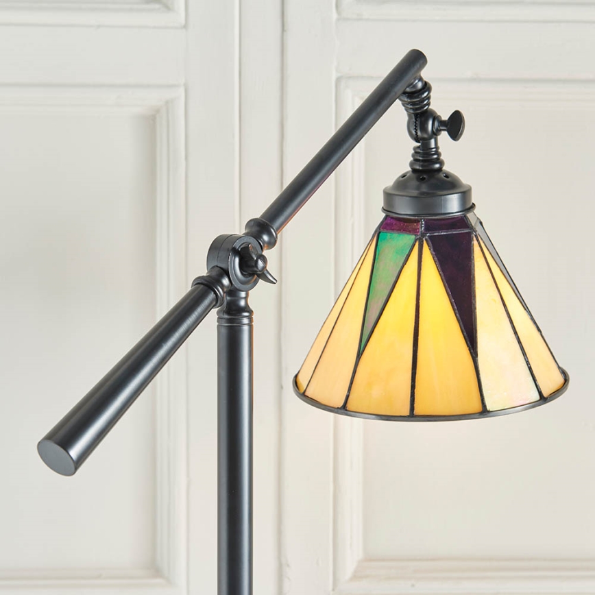 Endon 74355 - Lampa stojąca Tiffany DARK STAR 1xE14/40W/230V