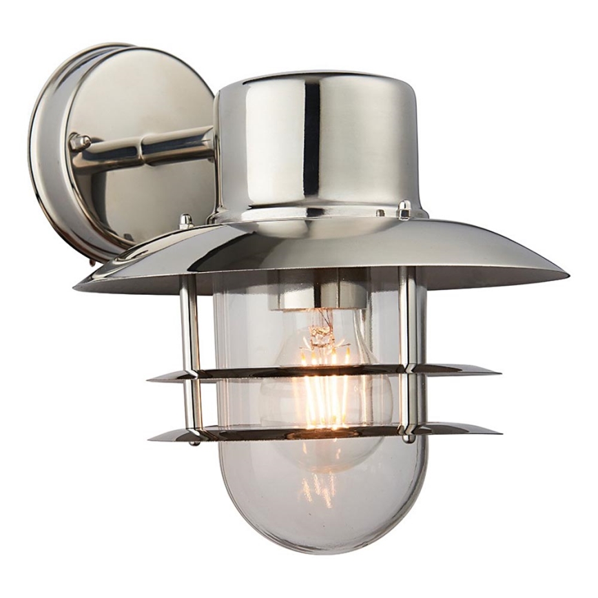 Endon 74703 - Zewnętrzna lampa ścienna JENSON 1xE27/40W/230V IP44 chrom błyszczący