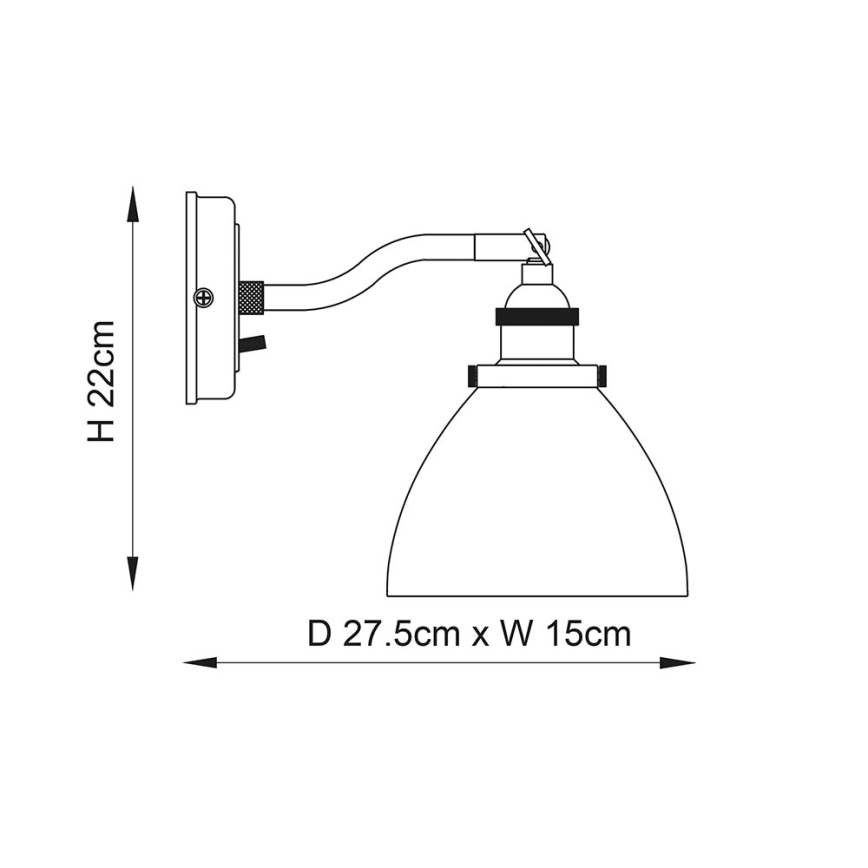 Endon 76334 - Kinkiet punktowy HANSEN 1xE14/40W/230V miedziany