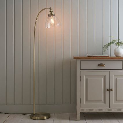 Endon 77860 - Lampa podłogowa HANSEN 1xE27/40W/230V mosiądz