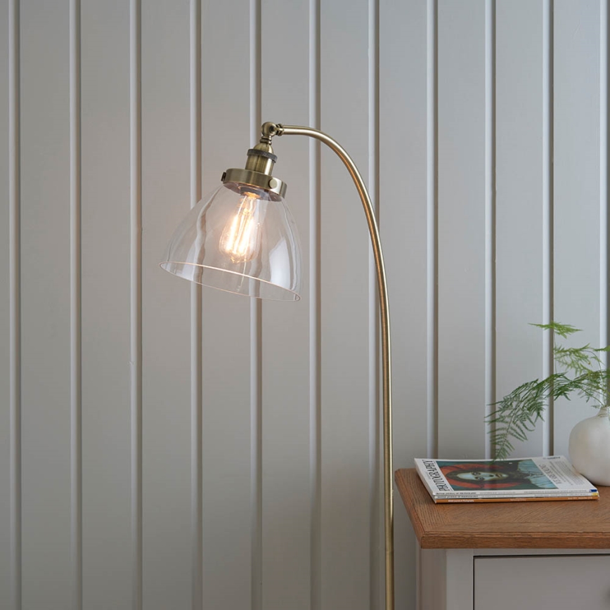 Endon 77860 - Lampa podłogowa HANSEN 1xE27/40W/230V mosiądz