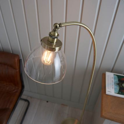 Endon 77860 - Lampa podłogowa HANSEN 1xE27/40W/230V mosiądz