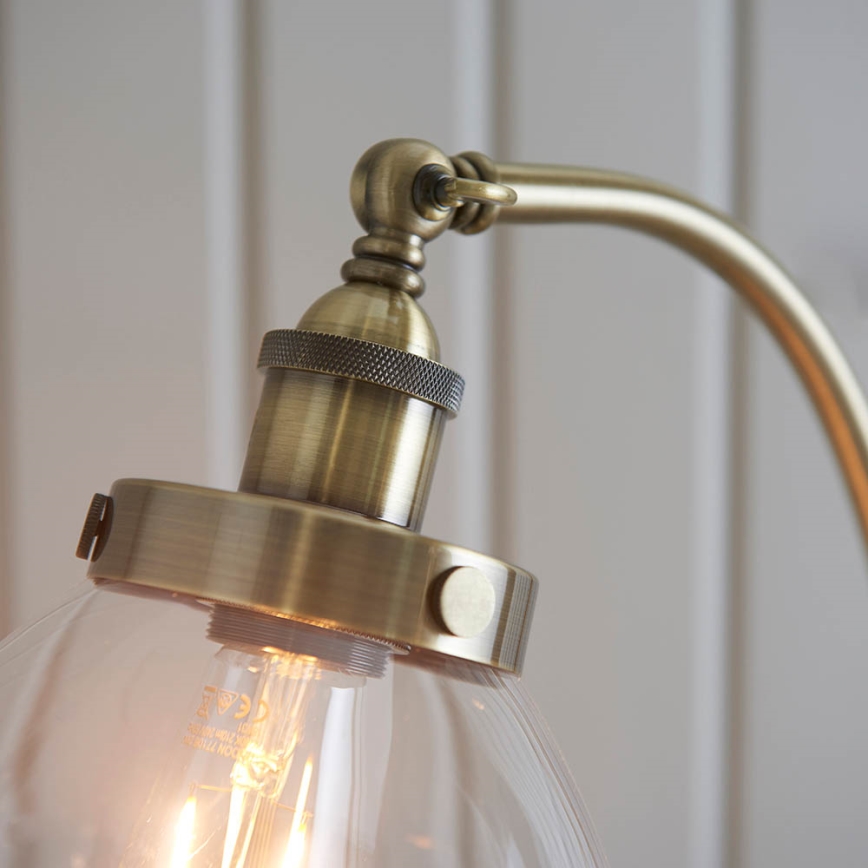 Endon 77860 - Lampa podłogowa HANSEN 1xE27/40W/230V mosiądz