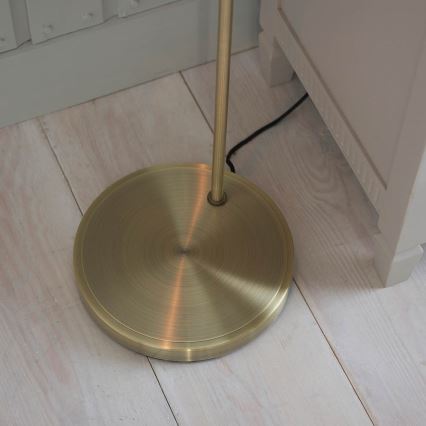 Endon 77860 - Lampa podłogowa HANSEN 1xE27/40W/230V mosiądz
