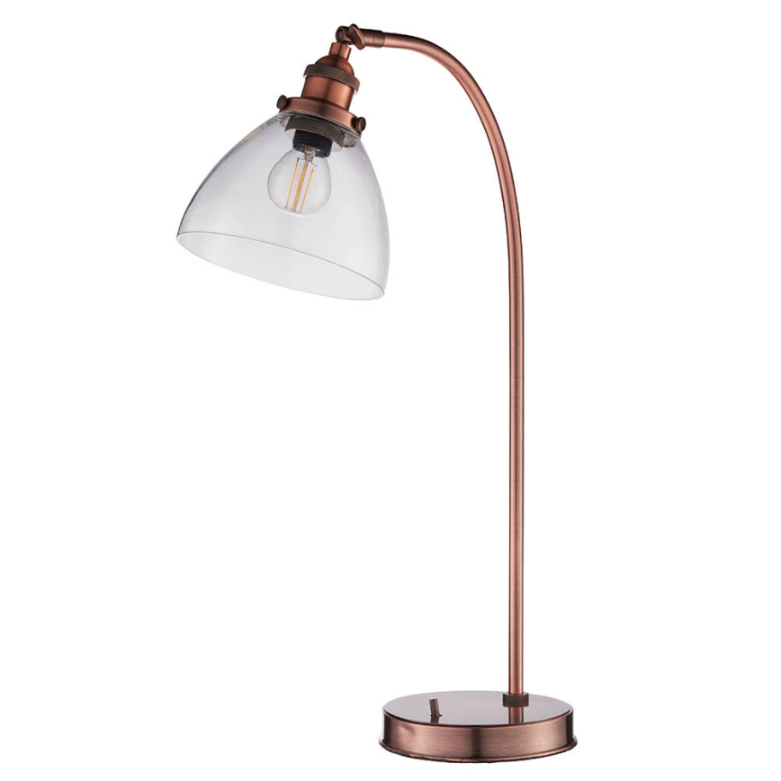 Endon 77861 - Lampa stołowa HANSEN 1xE27/40W/230V miedziany