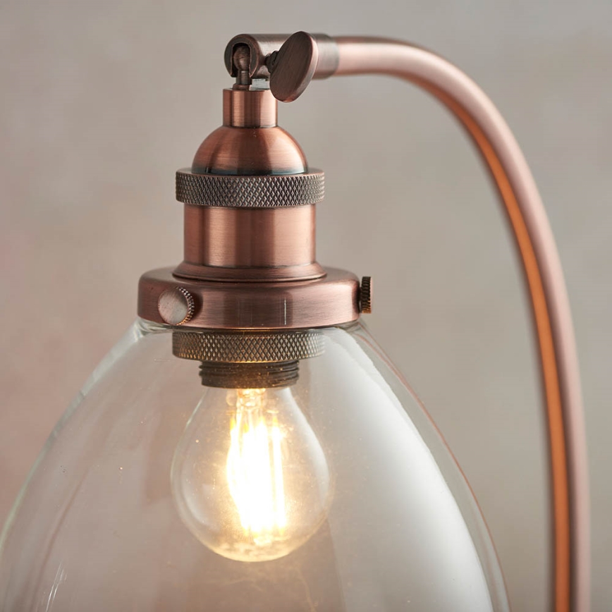 Endon 77861 - Lampa stołowa HANSEN 1xE27/40W/230V miedziany