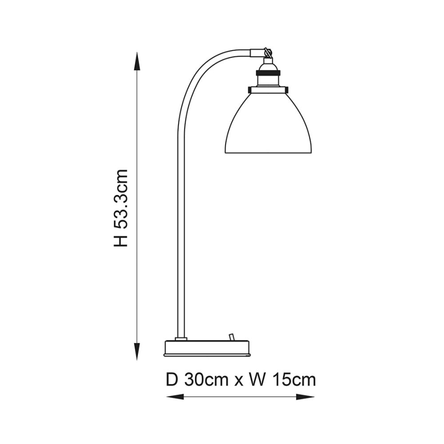 Endon 77861 - Lampa stołowa HANSEN 1xE27/40W/230V miedziany