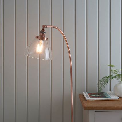 Endon 77862 - Lampa podłogowa HANSEN 1xE27/40W/230V miedziany