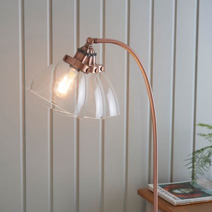 Endon 77862 - Lampa podłogowa HANSEN 1xE27/40W/230V miedziany