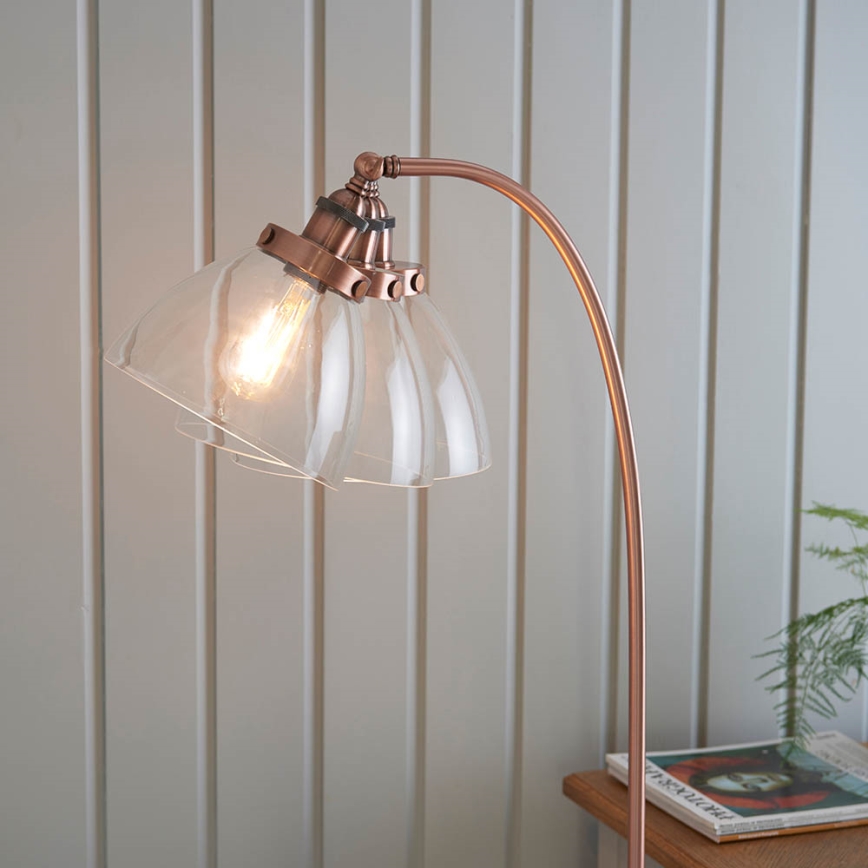 Endon 77862 - Lampa podłogowa HANSEN 1xE27/40W/230V miedziany
