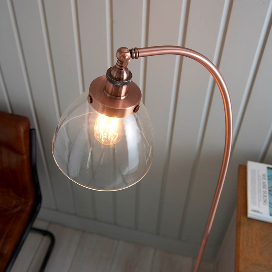 Endon 77862 - Lampa podłogowa HANSEN 1xE27/40W/230V miedziany