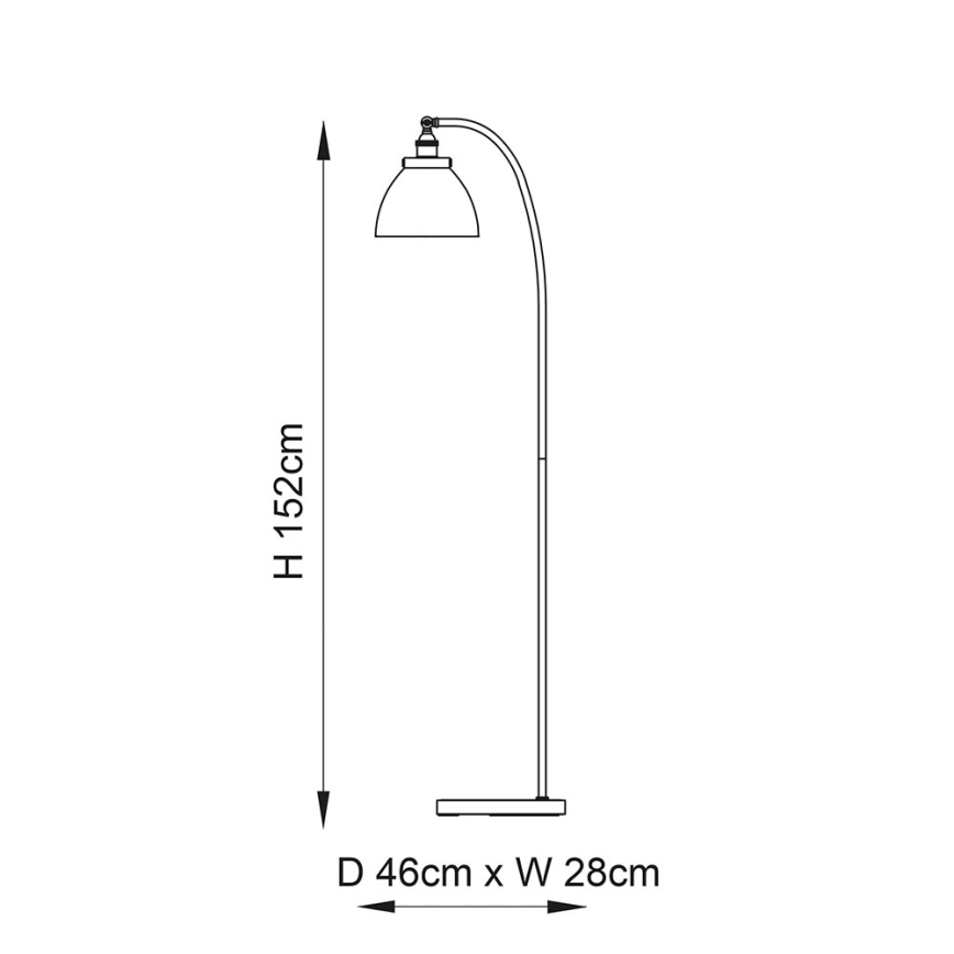 Endon 77862 - Lampa podłogowa HANSEN 1xE27/40W/230V miedziany