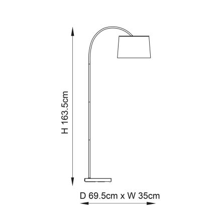 Endon 78163 - Lampa stojąca CARLSON 1xE27/60W/230V szara/czarna