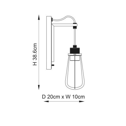 Endon 80950 - Kinkiet URBAN 1xE27/6W/230V czarny