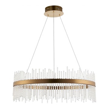 Endon 81908 - Regulowany żyrandol LED na linkach ADRIEL LED/58W/230V 3000K śr. 70 cm złoty/przezroczysty