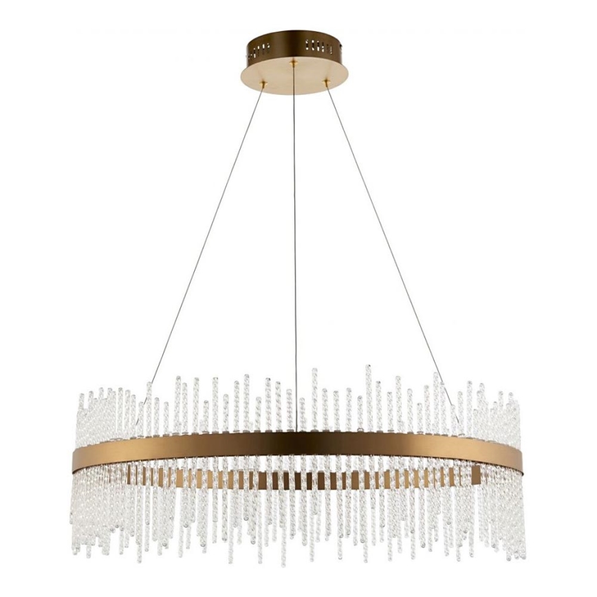 Endon 81908 - Regulowany żyrandol LED na linkach ADRIEL LED/58W/230V 3000K śr. 70 cm złoty/przezroczysty