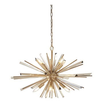 Endon 81935 - Żyrandol na łańcuchu 8xE14/40W/230V złoty