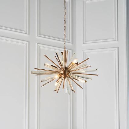 Endon 81936 - Żyrandol na łańcuchu 6xE14/40W/230V złoty