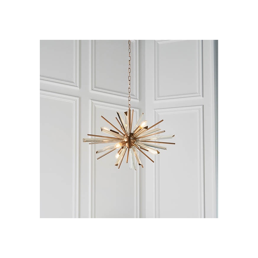 Endon 81936 - Żyrandol na łańcuchu 6xE14/40W/230V złoty