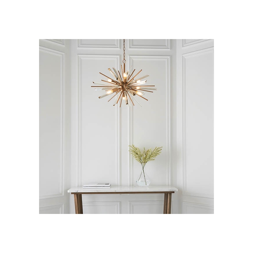 Endon 81936 - Żyrandol na łańcuchu 6xE14/40W/230V złoty