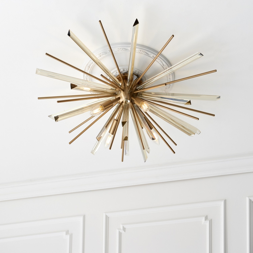 Endon 81937 - Lampa sufitowa 4xE14/40W/230V Ø 80 cm złota
