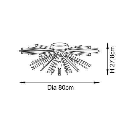 Endon 81937 - Lampa sufitowa 4xE14/40W/230V Ø 80 cm złota