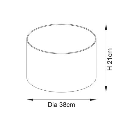 Endon 90024 - Abażur zamienny do lampy stołowej E27, średnica 38 cm, szary