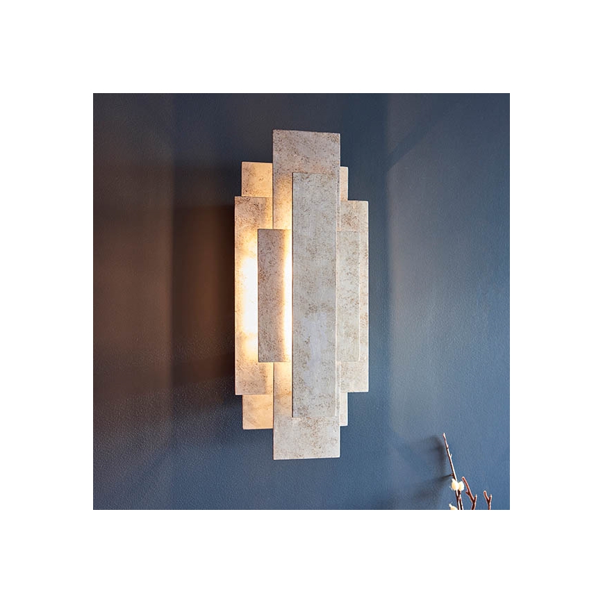 Endon 90451 - Kinkiet ALZARE 2xG9/3W/230V biała patyna