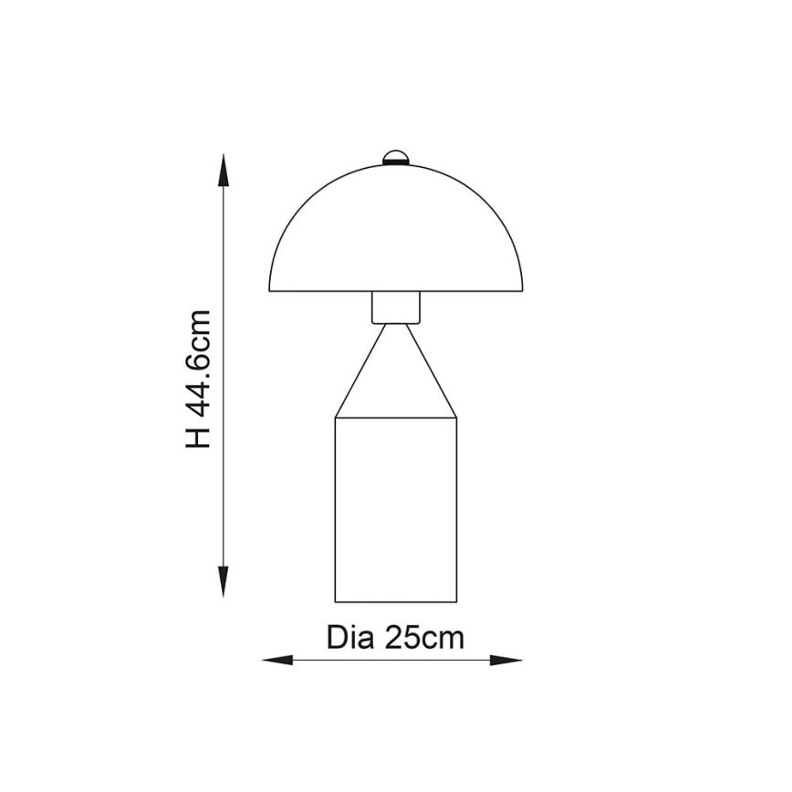 Endon 90522 - Lampa stołowa NOVA 1xE27/60W/230V mosiądz