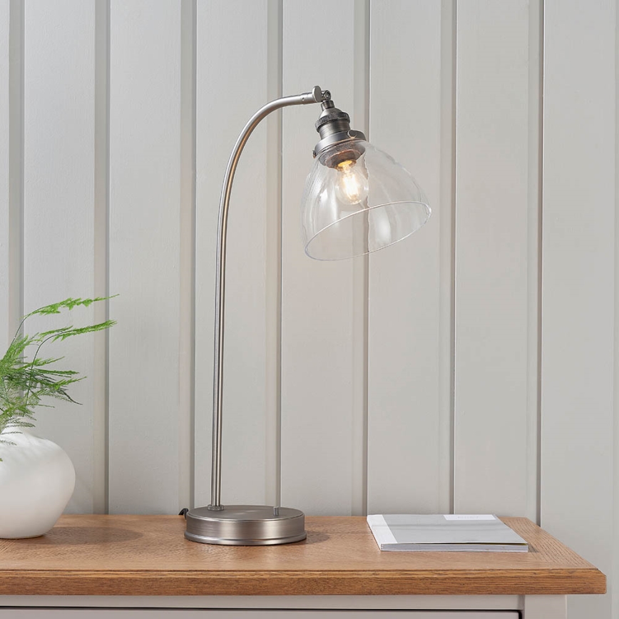 Endon 91740 - Lampa stołowa HANSEN 1xE14/40W/230V matowy chrom