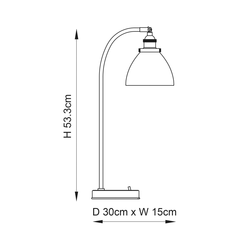 Endon 91740 - Lampa stołowa HANSEN 1xE14/40W/230V matowy chrom