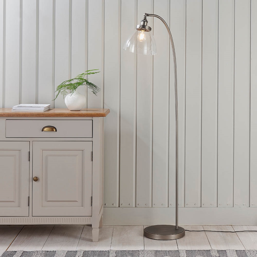 Endon 91741 - Lampa podłogowa HANSEN 1xE27/40W/230V matowy chrom