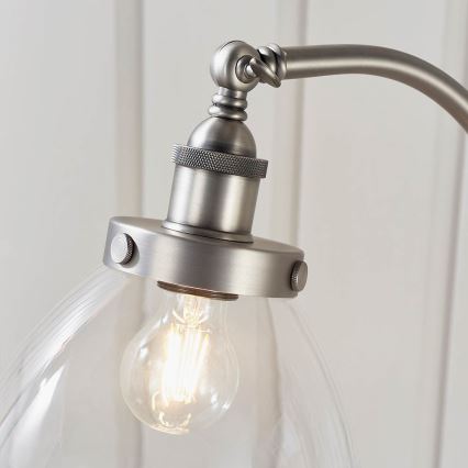 Endon 91741 - Lampa podłogowa HANSEN 1xE27/40W/230V matowy chrom